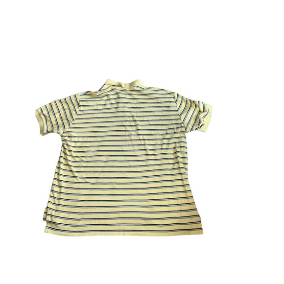 Ralph Lauren Shirt Men’s 2XL Yellow Blue Stripe Short Sleeve Polo Casual - Picture 5 of 6
